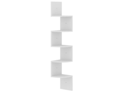 Estante de pared de esquina, derivados de madera, blanco, MAISON EXCLUSIVE