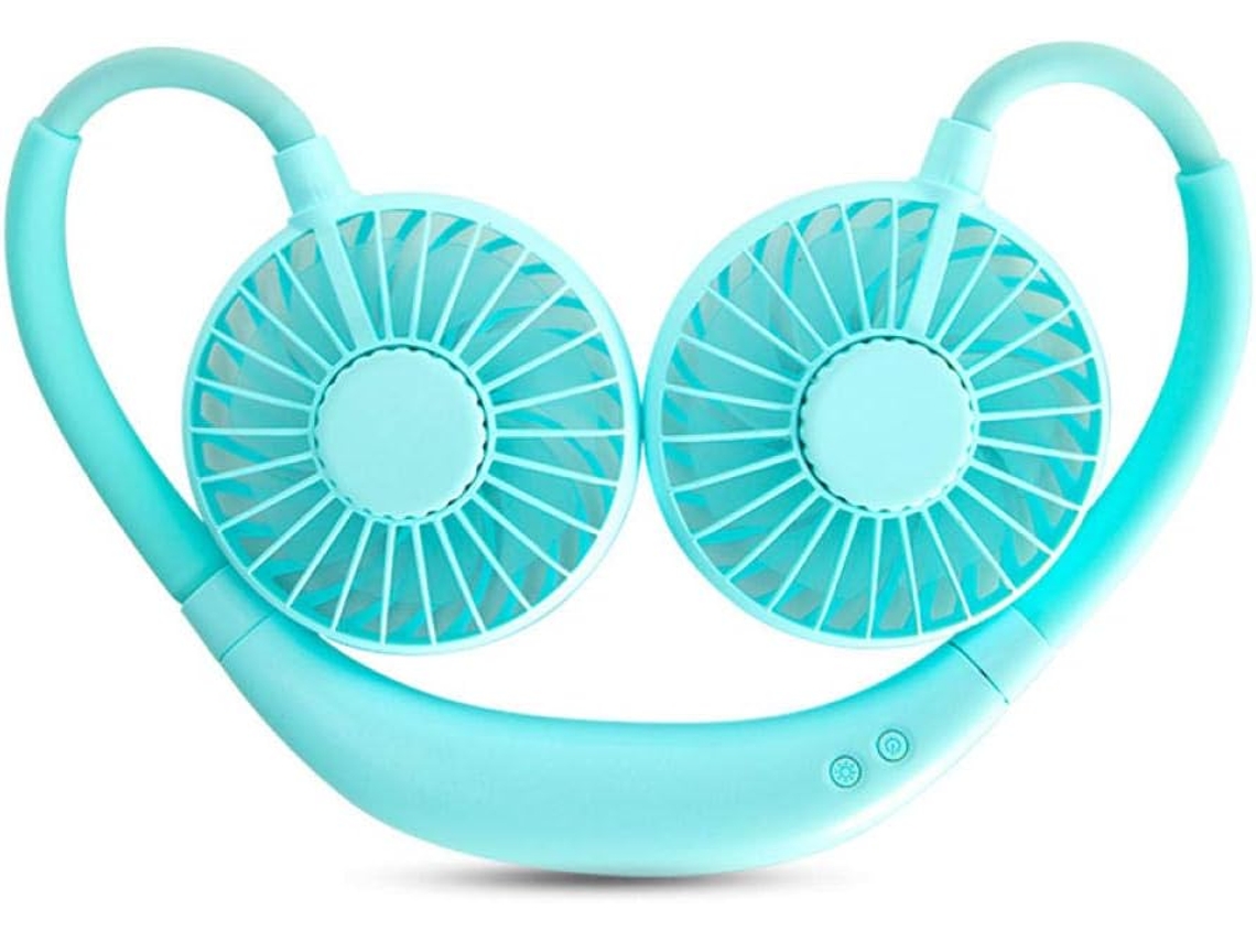 Mini Ventilador Portátil Colgante Para El Cuello Mini Luz Led Recargable Por Usb Con De