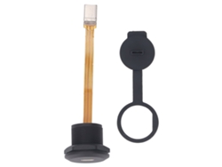 Adaptador Usb-c 3.1 Hembra A Macho Con Cable Fpc De 0,1 M, Ip67, Para Montaje En Panel.