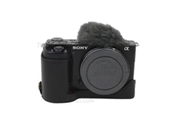 Funda protectora de cuero genuino para cámara con ranura para batería compatible con Sony Zv E10 Facpoet