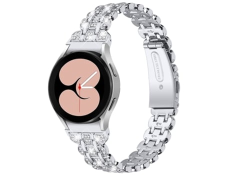Correa de acero inoxidable decoración de diamantes de imitación con cierre para Samsung Galaxy Watch4 Active 40mm/44mm/Watch4 Classic 42mm/46mm - p...