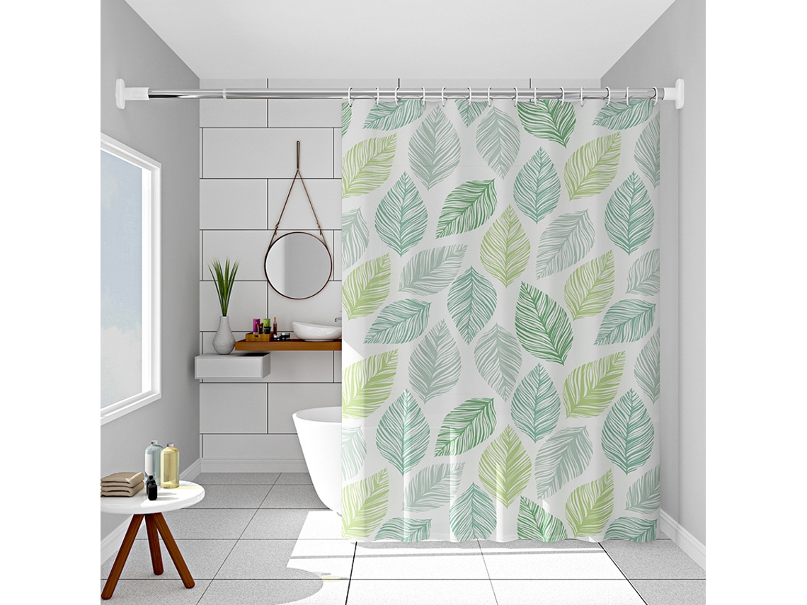 Cortina de ducha impermeable de 240 x 200 cm, tela gruesa antimoho con anillas, cortina de baño lavable de 240 x 200 cm Jortmrd