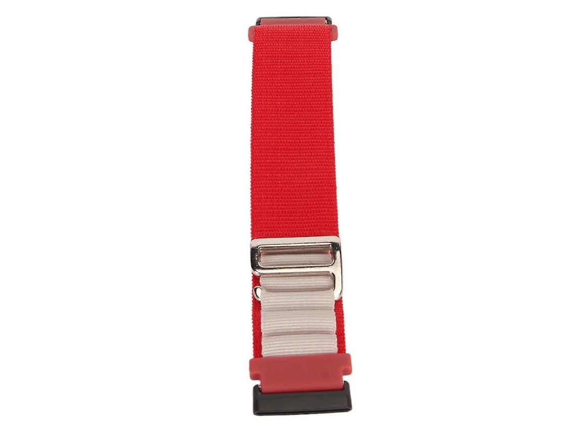 Correa de repuesto para Fitbit Versa 4 y 3 Sense 2 de nailon elástico rojo y blanco Ly Ebike
