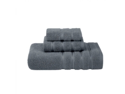 Conjunto De Toallas (2 Baños 2 Manos 2 Rostro) Algodón Turco Gris