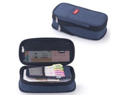 Estuche de lápices de gran capacidad con cremallera, organizador para bolígrafos de oficina y viajes.