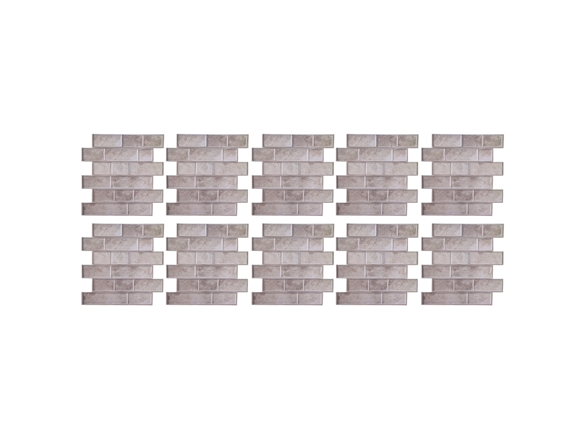 10 Pegatinas De Pared Autoadhesivas Con Diseño De Azulejos Cerámicos Tridimensionales Para Decoración
