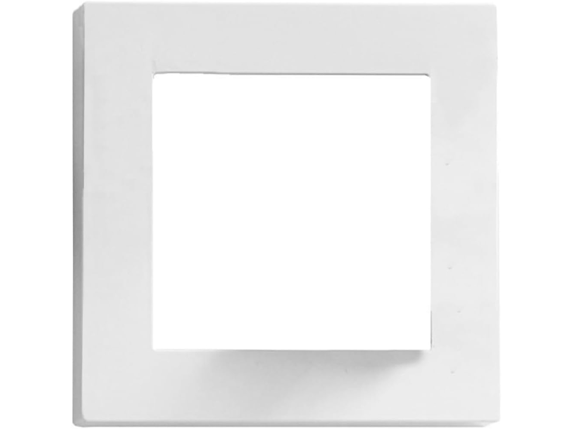 Marco de plástico blanco hecho a mano con estampado floral y flores secas - Ideal para la decoración del hogar - GOKOCO