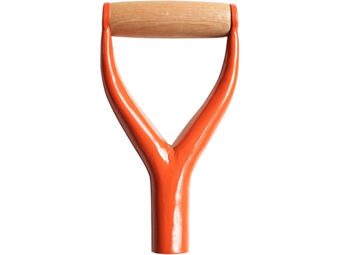Mango De Pala En Forma D, Mango De Pala De Hierro Forjado Y Madera Sólida