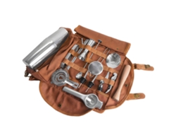 Juego completo de utensilios de bar de acero inoxidable para batidora, con bolsa de tela. Estilo 1 YUNZII