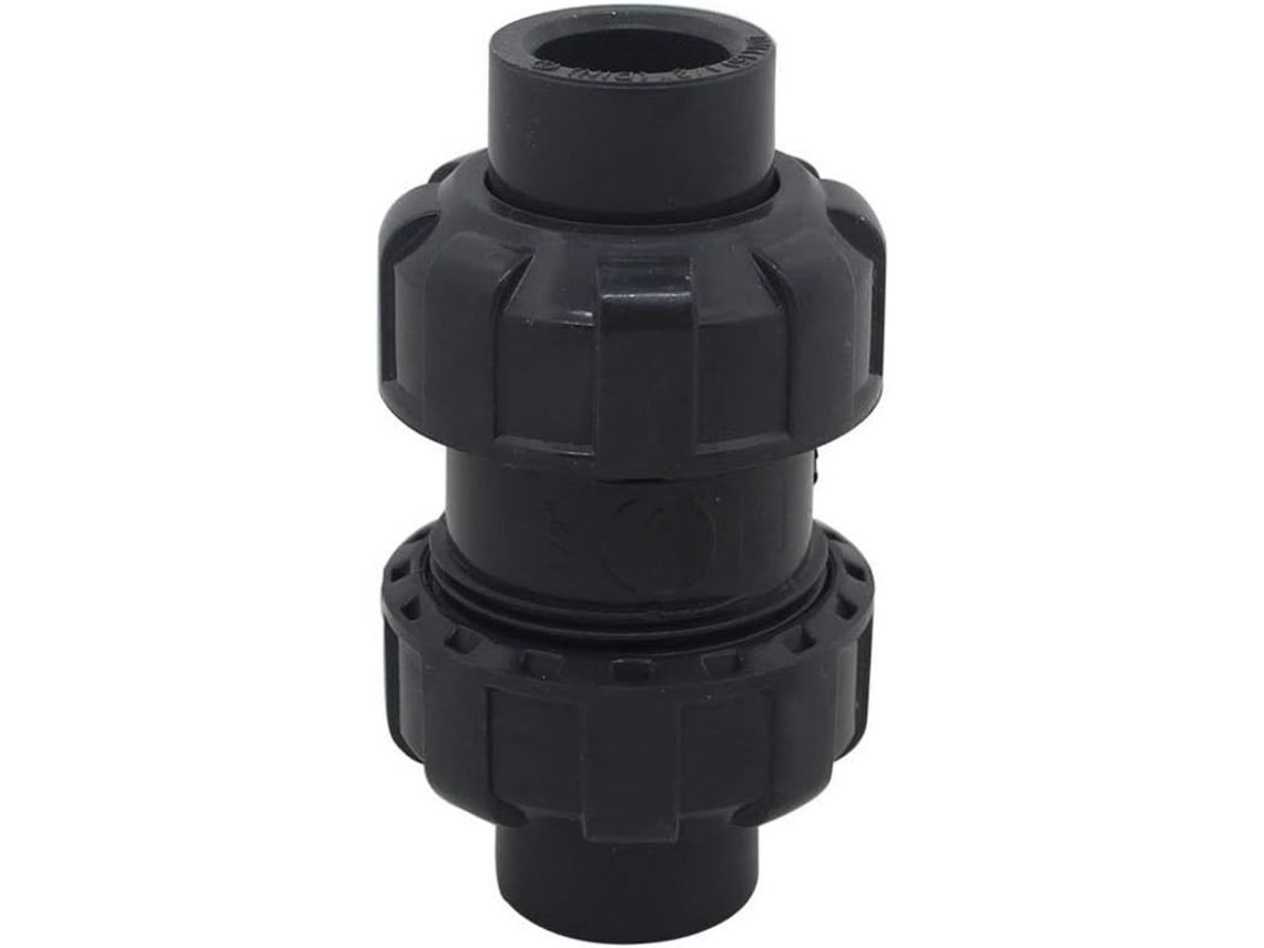 Válvula de retención de bola de PVC de 32 mm de diámetro interior para piscinas sin retorno.
