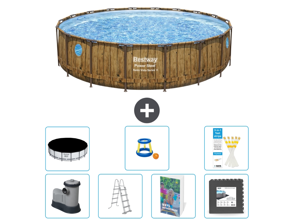 Bestway Piscina Bestway Power Steel Redonda - 549x122 Cm - 8-peças S525