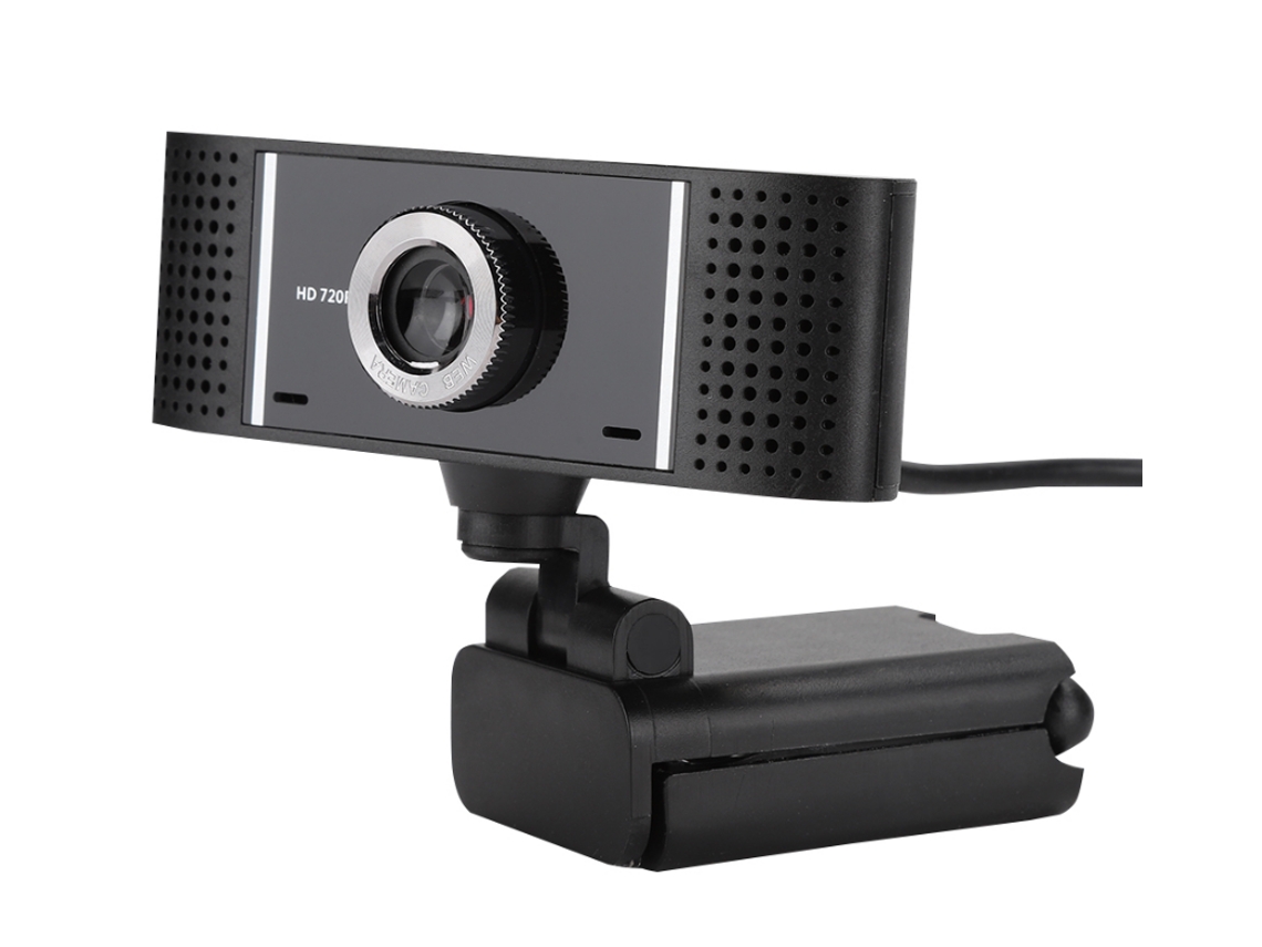 Cámara de computadora A5 720P HD enfoque manual giratorio plegable Negro IKIKSO