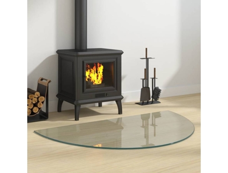 Placa De Vidrio VIDAXL Para Chimenea Semicircular 1000x600 mm