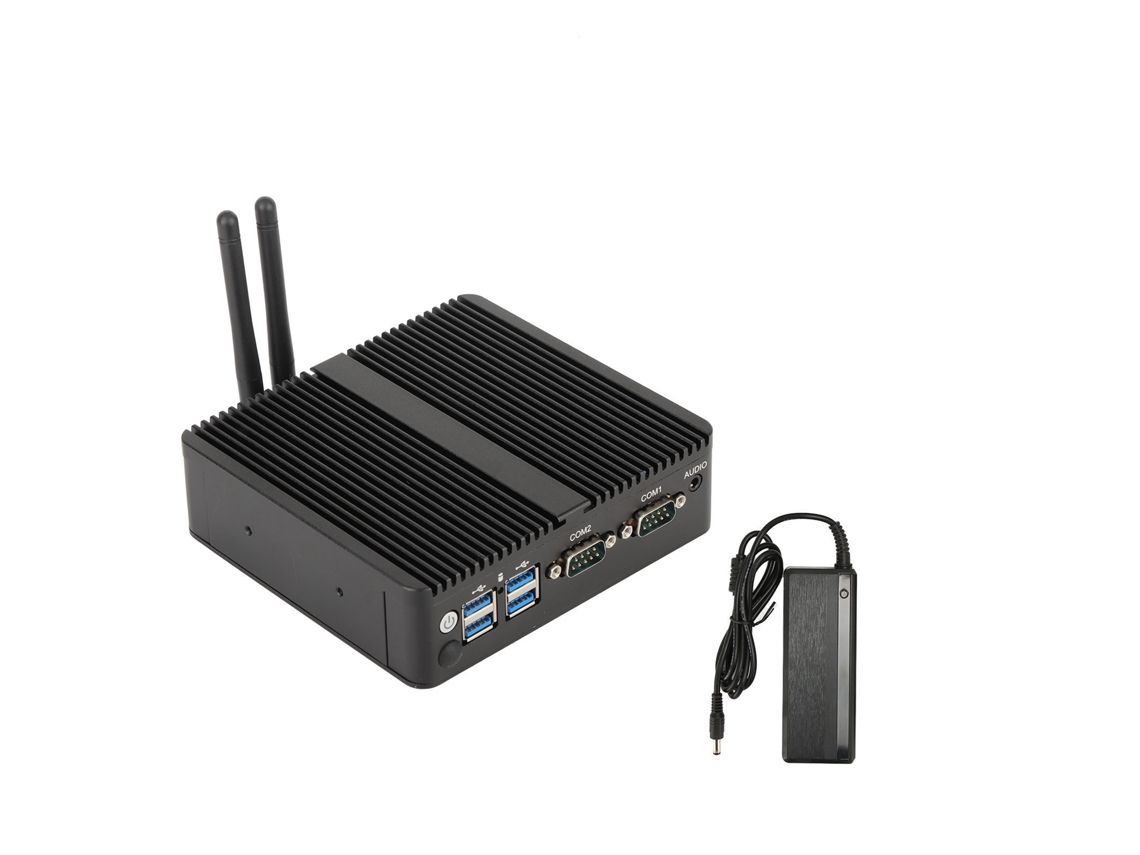 Mini PC sin ventilador con dos puertos LAN Gigabit