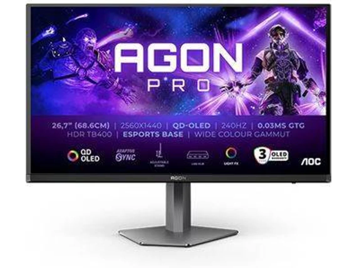 Monitor Gaming AOC AG276QZD2 (27'' - OLED - QHDc- Negro)