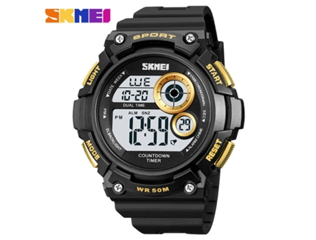 Reloj Deportivo LED para Niños,Reloj Deportivo Electrónico Impermeable con Relojes Despertadores Luminosos-Dorado LUUCOZK