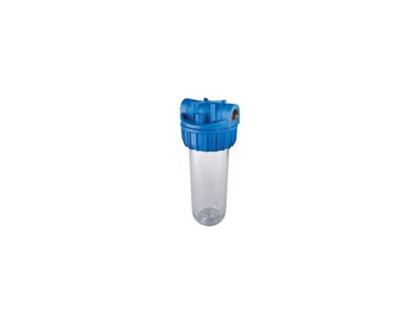 Vaso contenedor para filtros de 10 conexión reforzada de latón. Presión máixima 6 bares. Temperatura de 4 a 45ºC. SUINGA