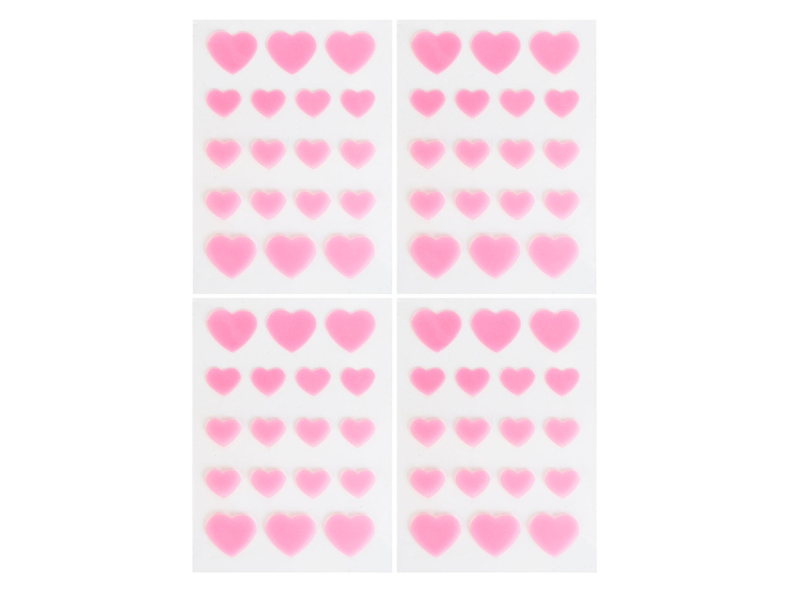 4 paquetes de parches hidrocoloides para el acné con forma de corazón, 18 parches, parches faciales para manchas rosadas