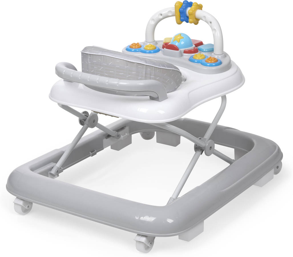 Andador Ms Basic gris 53x74x63 cm innovaciones 438 bebe antivuelco incluye bandeja de sonidos y