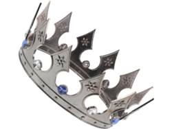 Tiara Coroa Real Em Metal Com Cristais Acrílicos Para Acessórios De Fantasia
