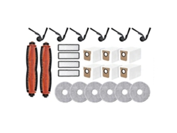 24 piezas de repuesto para la aspiradora robot Xiaomi 5 / Ov31gl: cepillo principal, cepillo lateral, filtro HEPA, paño de limpieza y bolsa para el polvo.