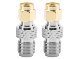 2pcs Adaptador Coaxial Rf Sma Macho A F Hembra Conector De Acoplamiento Recto