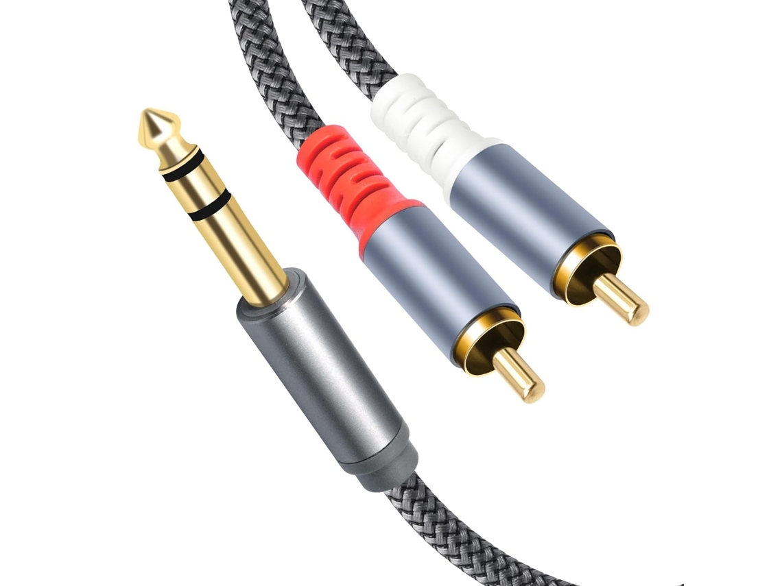 Cable Divisor De 6,35 Mm A Auriculares Para Compartir Un Cable De Conexión Más Grande.