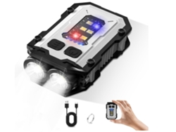 Mini Linterna Led, 900 Lúmenes, Llavero Edc Con Clip, Recargable Por Usb, 8 Modos, Luz Cob (blanca)