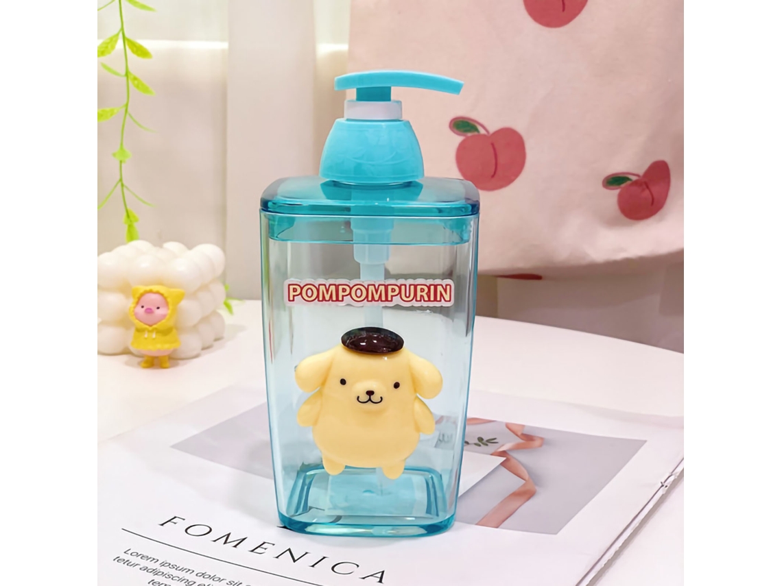 Botella De Viaje De Plástico Transparente Y Ligera, Con Un Diseño Adorable, Para Champú, Acondicionador Y Gel De Ducha, 420 Ml.