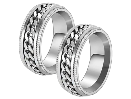 2 Uds. Anillo De Cadena Giratorio Personalizado-Color Acero*2-10 2 Uds. Anillo De Cadena Giratorio Personalizado-Color Acero*2-10 JEIIBRZUI