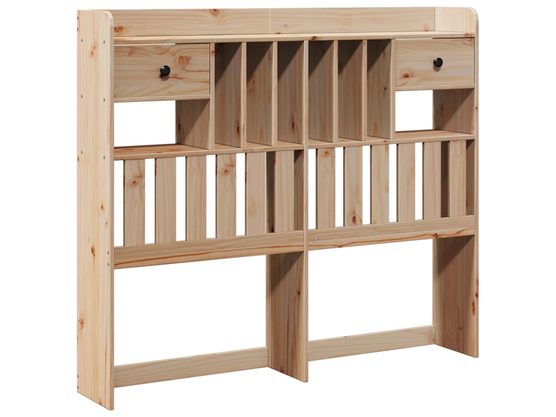 Cabecero con almacenaje 135 cm Madera maciza de pino EXCLUSIVA MAISON