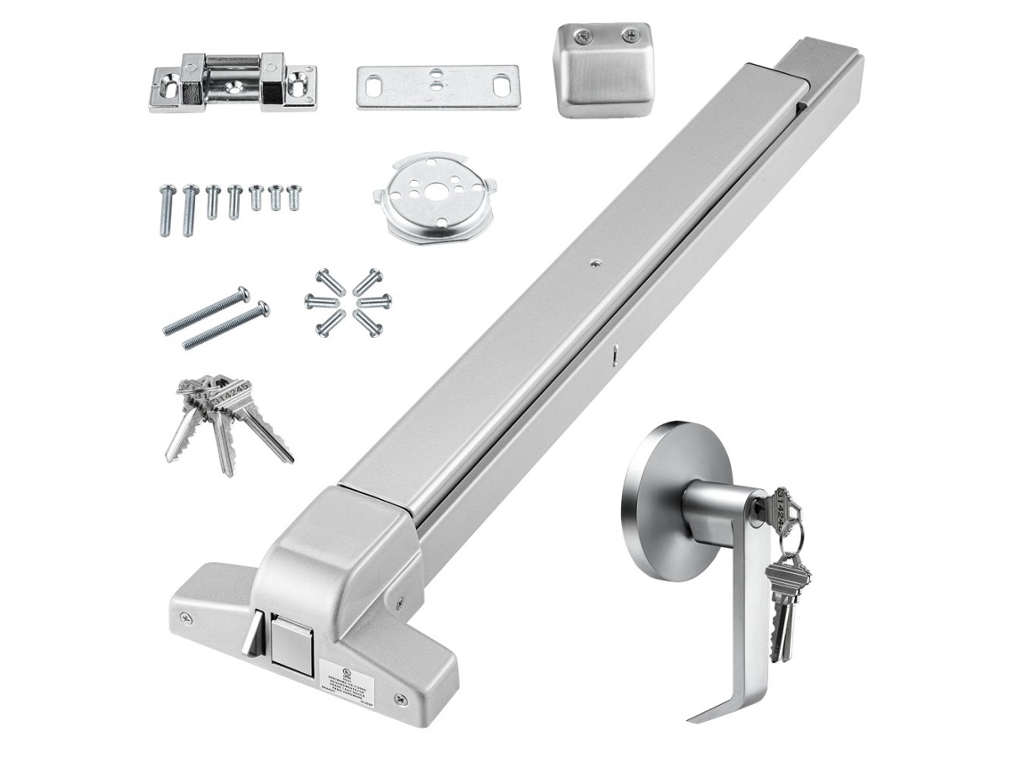 Panel de Salida de Emergencia 711 1041mm Acero Inoxidable con Cerradura de Cobre Tekmaquinas