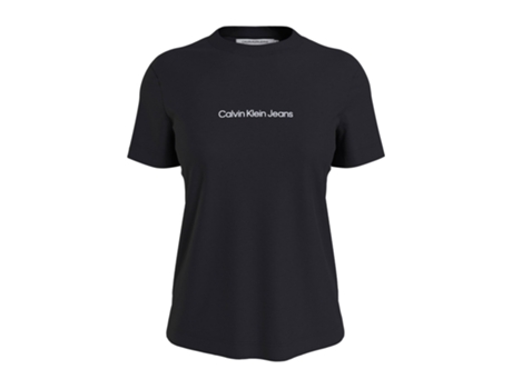 Camiseta CALVIN KLEIN Algodón Organico Mujer (XS - Negro)