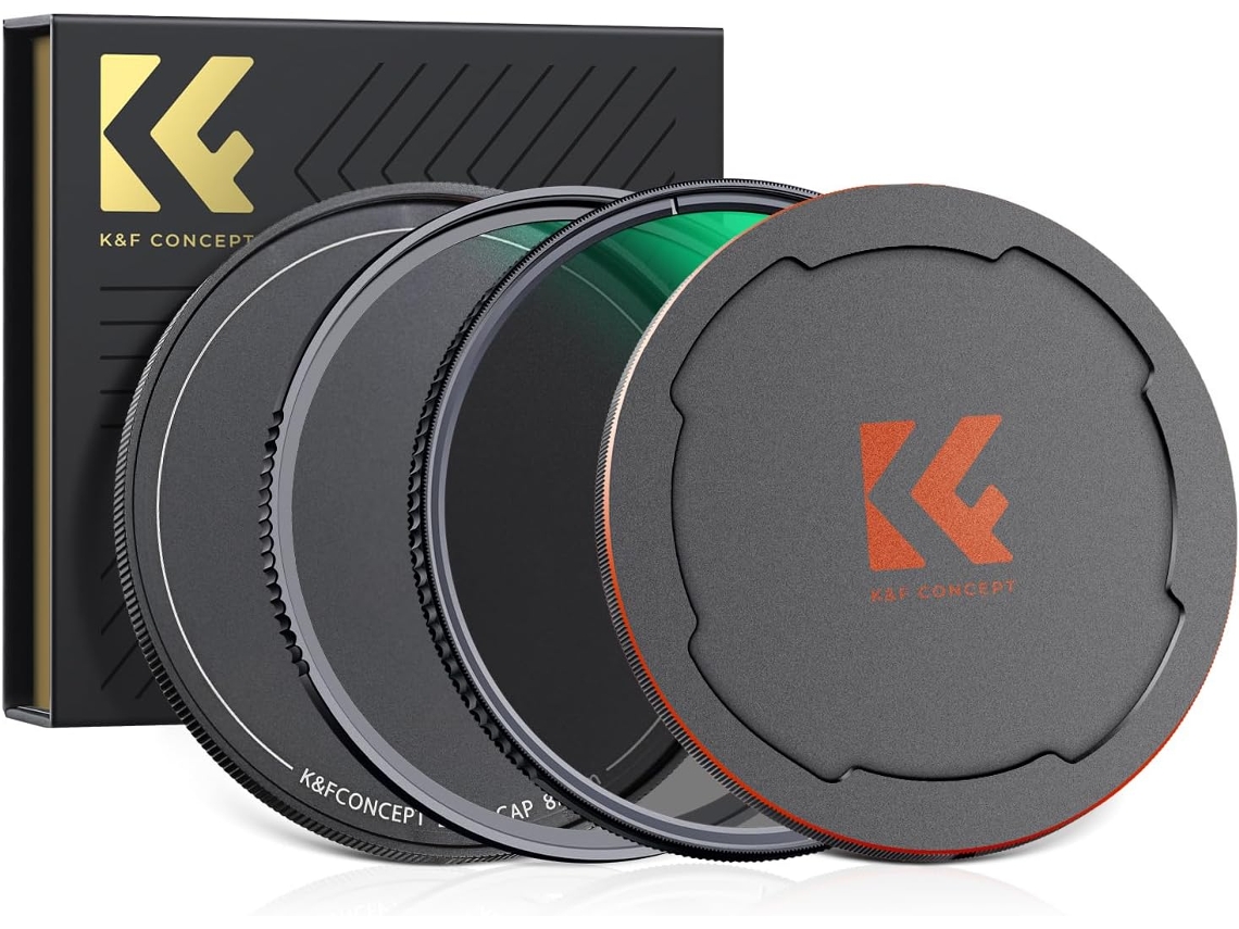 Kit De Filtros Uv Cpl E Mc Com Tampa De Lente Multirrevestida De 52 Mm