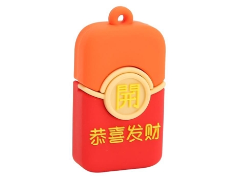 HURRISE Memoria USB de Dibujos Animados Pendrive USB de Dibujos Animados Apariencia de Sobre Rojo Conector de Computadora Memoria de 128Gb