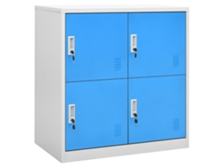 Taquillas 2 Piezas 90x45x92,5 Cm Acero Gris Claro y Azul MAISON EXCLUSIVE