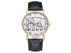 Reloj De Pulsera Para Parejas Zhoulianfa Con Correa De Pu Negra Y Movimiento De Cuarzo.