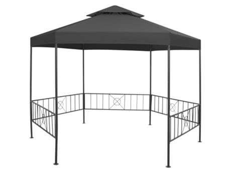 MAISON EXCLUSIVE Cenador de jardín gris antracita 323x275x265 cm