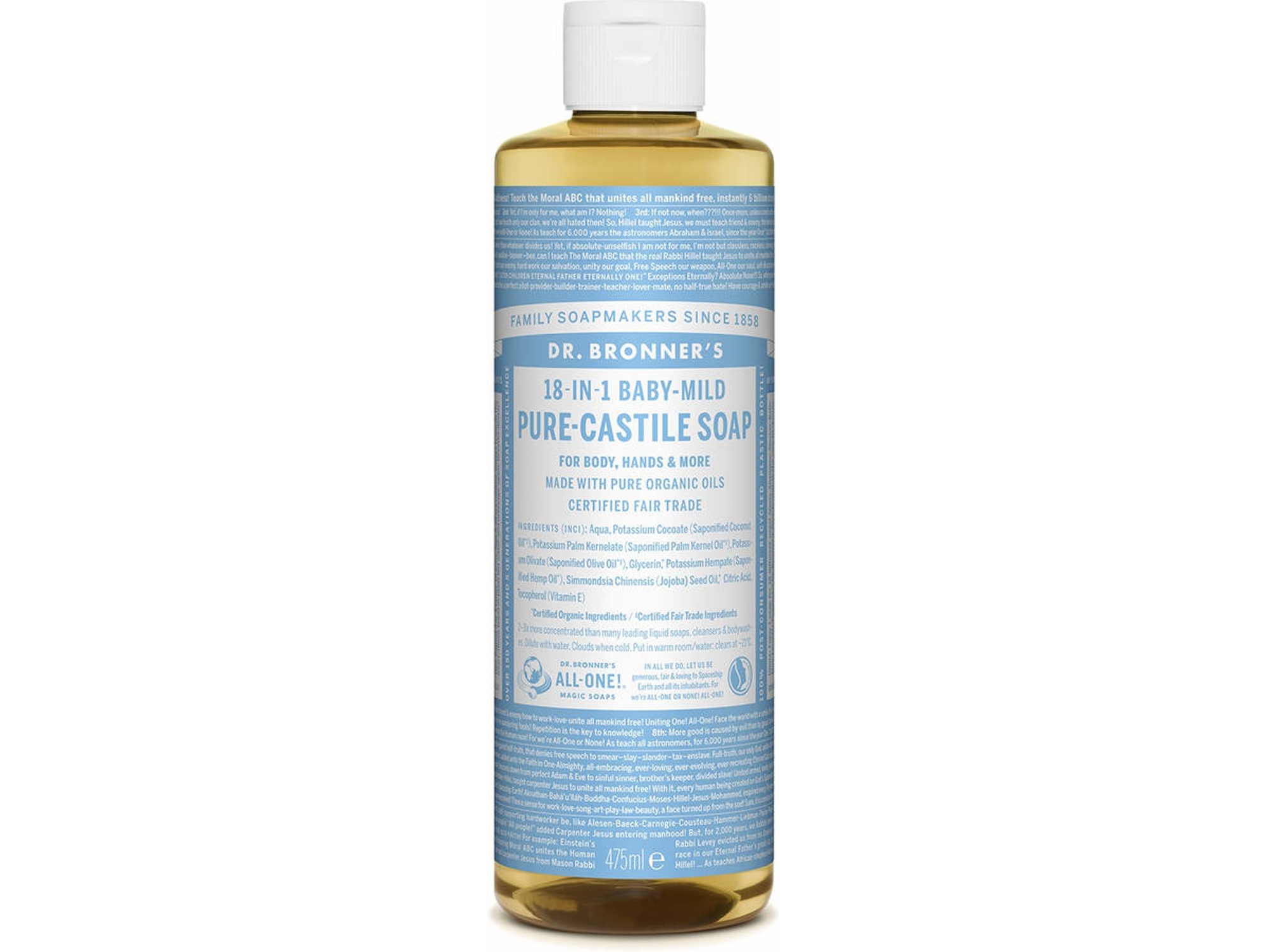 Jabón Líquido DR.BRONNER'S 18-IN-1 (475 ml)