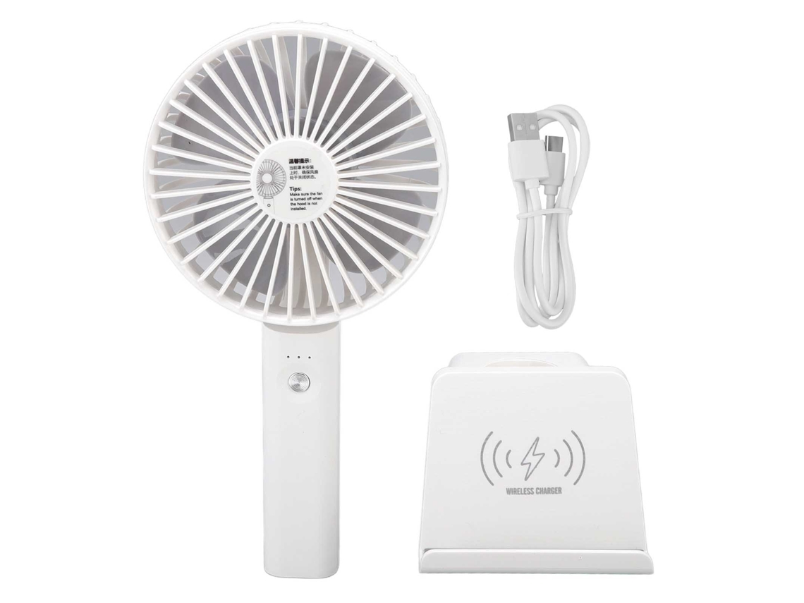 Ventilador portátil USB de mano con 3 velocidades y batería para el hogar y los viajes.