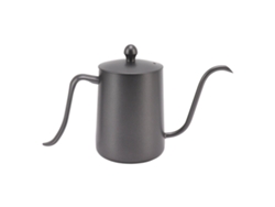 Jarra de café profesional de acero inoxidable de 600 ml con boquilla, ideal para el hogar y viajes, color negro