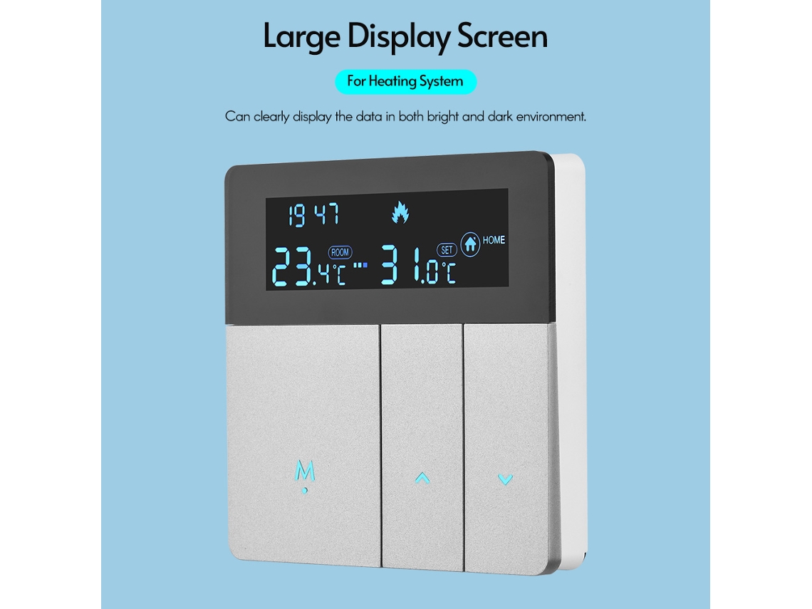 Termostato Inteligente Inalámbrico Programable Con Pantalla Para El Control De La Temperatura En El Hogar, La Oficina Y El Hotel.