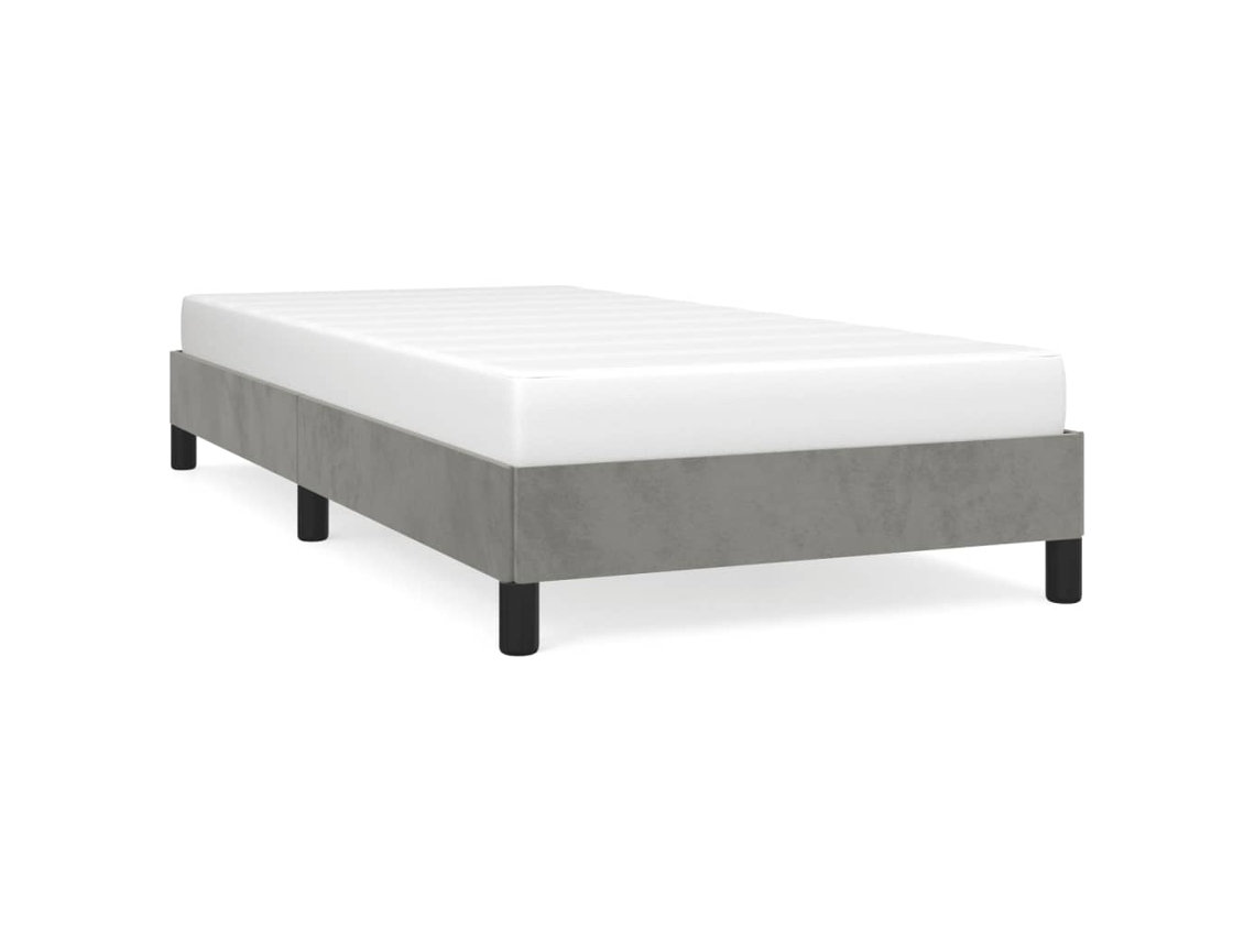 Maison Exclusive - Estructura De Cama Sin Colchón Terciopelo Gris Claro 90x190 Cm