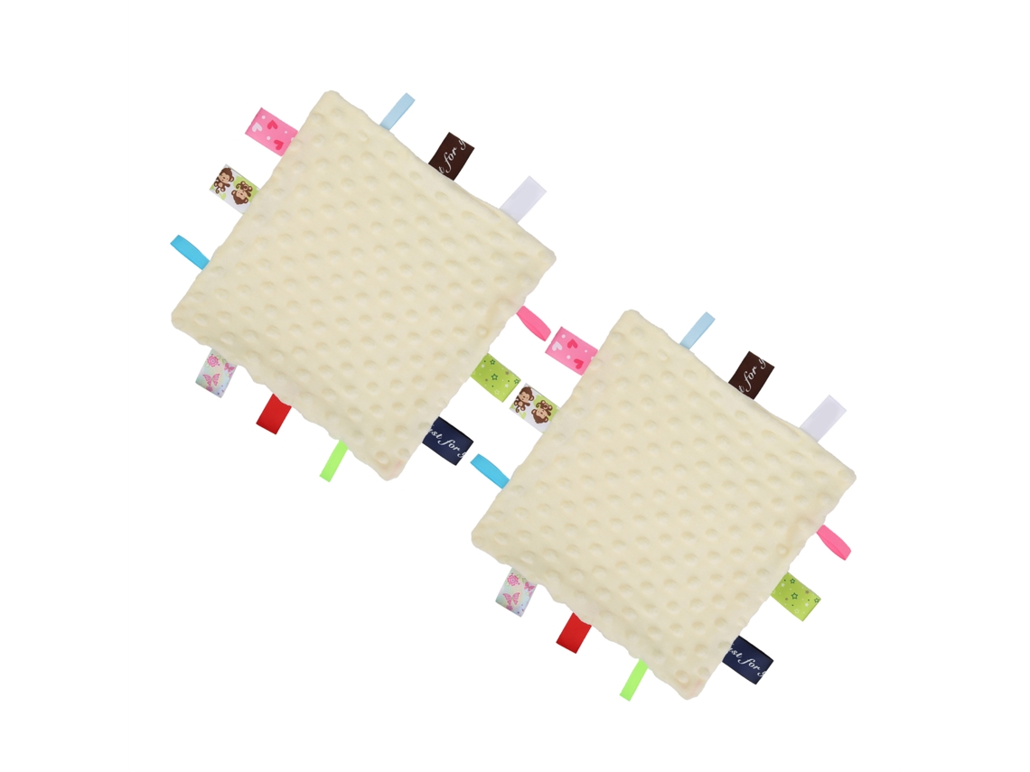 2 Mantas De Seguridad Para Bebé, Toalla Suave Y Cómoda De Felpa Color Beige.
