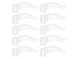 20 pares de gafas de silicona negra con ganchos para las orejas que sirven de tope, soporte cómodo, GOKOCO