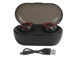 Auriculares Inalámbricos Bluetooth 5.0 Estéreo Con Control Táctil Y Estuche De Carga - Negro Y Rojo