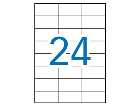 Etiquetas Adhesivas Láser para A4 APLI (Blanco - 70 X 37 mm)