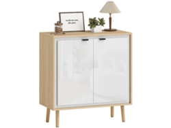 Aparador Buffet Compartimento Aberto Gaveta Madeira 80x30x82cm Branco ZENCORE SERVICES