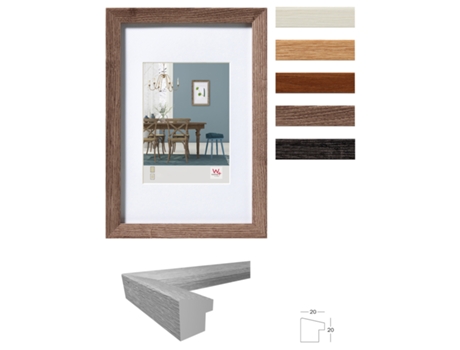 Fiortio wooden frame 10x15 cm, dark grey