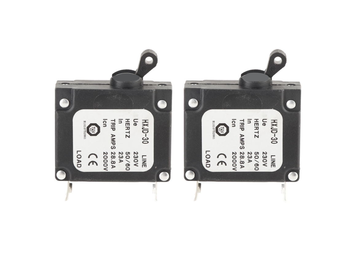 Disyuntor de generador de 2 piezas de 23 A con interruptor para generadores de gasolina de 230 V, suministros eléctricos y otros